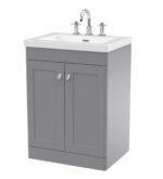 600mm Floor Standing 2-Door Vanity with Basin - 3 Tap Hole