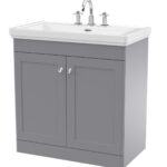 800mm Floor Standing 2-Door Vanity & Basin 3TH