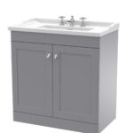 800mm Floor Standing 2 Door Vanity & Basin 3TH