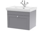 600mm Wall Hung 1-Drawer Vanity & Basin 1TH