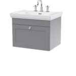 600mm Wall Hung 1-Drawer Vanity & Basin 3TH