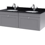 1200mm Wall Hung 2 Drawer Vanity & Marble Top