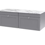 1200mm Wall Hung 2-Drawer Vanity with Marble Top