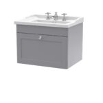 600mm Wall Hung 1 Drawer Vanity & Basin 3TH