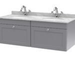 1200mm Wall Hung 2 Drawer Vanity & Marble Top