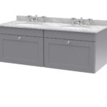 1200mm Wall Hung 2 Drawer Vanity & Marble Top