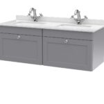 1200mm Wall Hung 2 Drawer Vanity & Marble Top