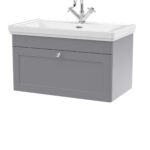 800mm Wall Hung 1-Drawer Vanity & Basin 1TH