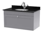 800mm Wall Hung 1 Drawer Vanity & Marble Top 1TH