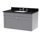 Nuie Classique 800mm Wall Hung 1 Drawer Vanity & Marble Top 3TH