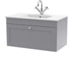 800mm Wall Hung Single Drawer Vanity with Basin - 1 Tap Hole