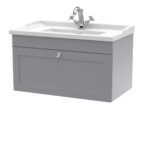 800mm Wall Hung 1 Drawer Vanity & Basin 1TH