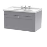800mm Wall Hung 1 Drawer Vanity & Basin 3TH