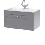 800mm Wall Hung 1-Drawer Unit & Stone Basin 1TH
