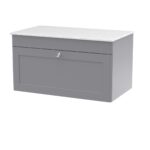 800mm Wall Hung Single Drawer Vanity with Marble Top