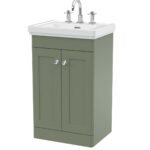 500mm Floor Standing 2-Door Vanity & Basin 3TH