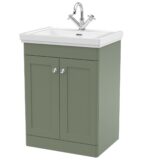 Nuie Classique 600mm Floor Standing 2-Door Vanity & Basin 1TH