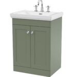 600mm Floor Standing 2-Door Vanity & Basin 3TH