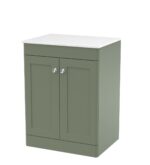 Nuie Classique 600mm Floor Standing 2-Door Vanity with Marble Top