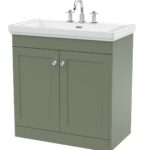 800mm Floor Standing 2-Door Vanity & Basin 3TH