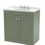 800mm Floor Standing 2 Door Vanity & Basin 3TH