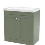 800mm Floor Standing 2-Door Vanity with Basin - 0 Tap Hole