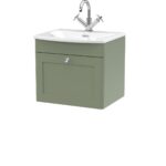 500mm Wall Hung 1-Drawer Unit & Curved Basin