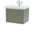 600mm Wall Hung 1-Drawer Vanity & Basin 1TH