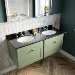 1200mm Wall Hung 2 Drawer Vanity & Marble Top - Image 2