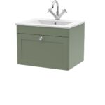 600mm Wall Hung 1-Drawer Vanity with Basin - 1 Tap Hole