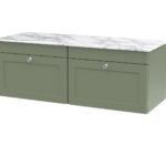 1200mm Wall Hung 2-Drawer Vanity with Marble Top