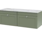1200mm Wall Hung 2-Drawer Vanity with Marble Top