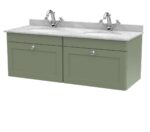 1200mm Wall Hung 2 Drawer Vanity & Marble Top