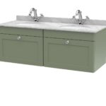1200mm Wall Hung 2 Drawer Vanity & Marble Top
