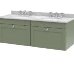 1200mm Wall Hung 2 Drawer Vanity & Marble Top