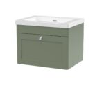 600mm Wall Hung 1-Drawer Vanity with Basin - 0 Tap Hole