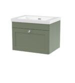 Nuie Classique 600mm Wall Hung 1-Drawer Vanity with Basin - 0 Tap Hole