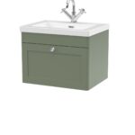 600mm Wall Hung 1-Drawer Vanity with Basin - 1 Tap Hole