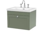 600mm Wall Hung 1-Drawer Vanity with Basin - 3 Tap Hole