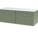 1200mm Wall Hung 2-Drawer Vanity with Marble Top