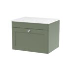 Nuie Classique 600mm Wall Hung 1-Drawer Vanity with Marble Top