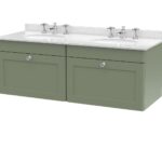 1200mm Wall Hung 2 Drawer Vanity & Marble Top