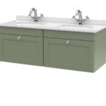 1200mm Wall Hung 2 Drawer Vanity & Marble Top