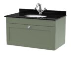 800mm Wall Hung 1 Drawer Vanity & Marble Top 1TH