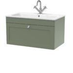 800mm Wall Hung 1-Drawer Unit & Stone Basin 1TH