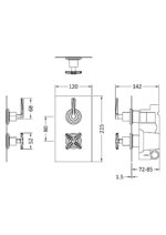 Nuie Aztec Twin Thermostatic Shower Valve - Image 2