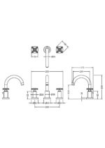 3 Tap Hole Basin Mixer - Image 4