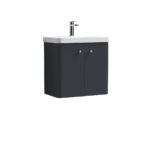 600mm Wall Hung 2 Door Unit & Basin