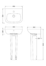 450mm Basin & Pedestal - Image 4