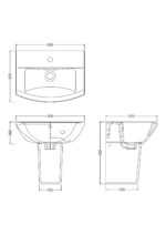 500mm Basin & Semi Pedestal - Image 3